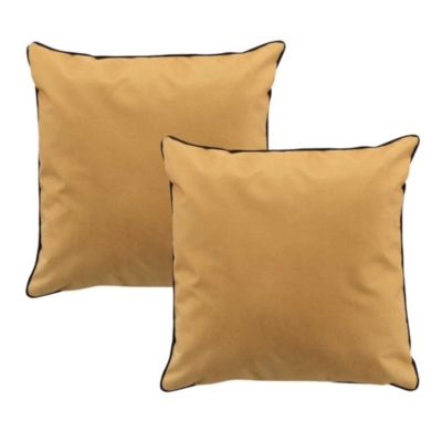 Lot de 2 coussins Siesta - 40x40 Jaune - Douceur d'Intérieur