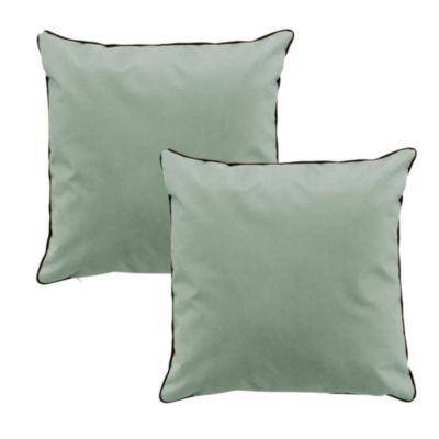 Lot de 2 coussins Siesta - 40x40 Sauge - Douceur d'Intérieur