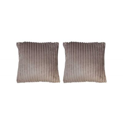 Lot de 2 coussins taupe et marron - BOREAL