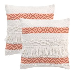 Lot de 2 coussins Zya - Orange - Douceur d'Intérieur