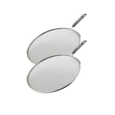 Lot de 2 couvercles 43,5/28,9 cm en inox et plastique avec 2 ustensiles de cuisine Fackelmann Basic