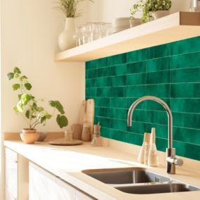Lot de 2 crédences ALU L120xH 50cm Zellige Vert 99deco