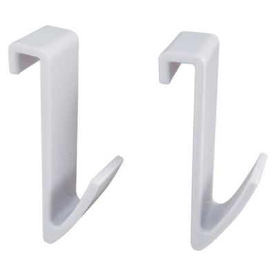 Lot de 2 crochets pour sèche serviette tube plat blanc - Somatherm For You