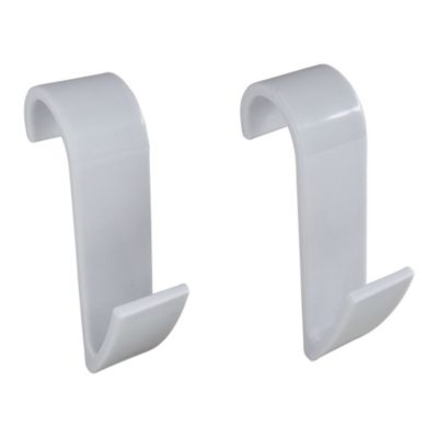 Lot de 2 crochets pour sèche serviette tube rond blanc - Somatherm For You