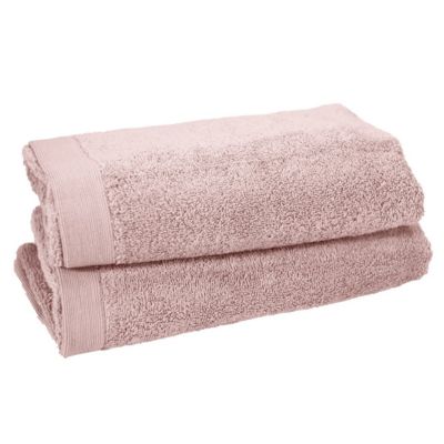 Lot de 2 draps de bain 500 g/m² Poudre 70x130 cm STUDIO