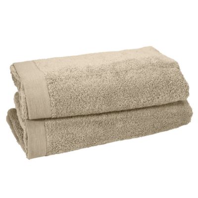 Lot de 2 draps de bain 500 g/m² Sable 70x130 cm STUDIO