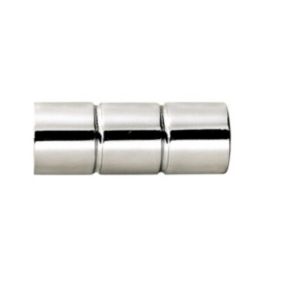 Lot de 2 embouts de tringle (Diam. 20 mm - Argent)