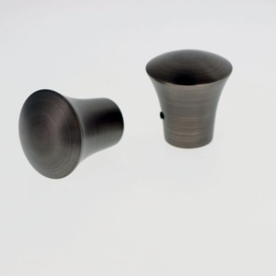 Lot De 2 Embouts Pour Tringle à Rideaux 16 Mm - Or Vieilli Type 2 - Longueur 9,5 Cm