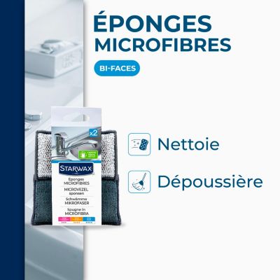 Lot de 2 éponges microfibres Starwax