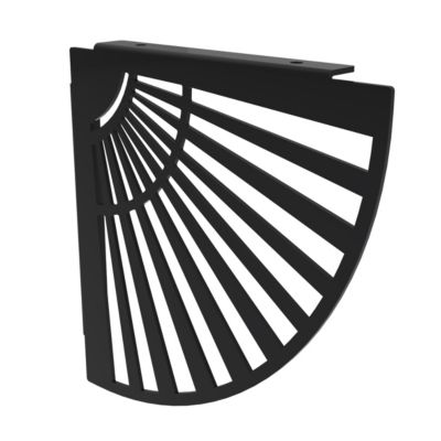 Lot de 2 équerres soleil rond à visser L. 20,3 cm Cime métal noir