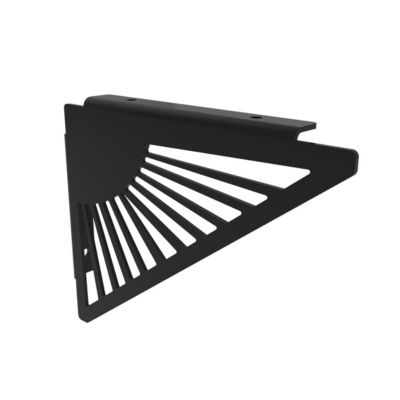 Lot de 2 équerres soleil triangle à visser L. 20,3 cm Cime métal noir