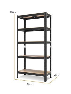 Lot de 2 Etagères de Stockage - Etagère de Cave pour Charges Lourdes - Charge 875kg Max - Etagère d'Atelier Enfichable