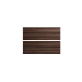 Lot de 2 façades tiroir Palma Innovo effet bois sombre L. 100 cm x H. 34 cm