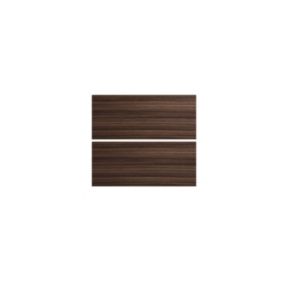 Lot de 2 façades tiroir Palma Innovo effet bois sombre L. 80 cm x H. 34 cm