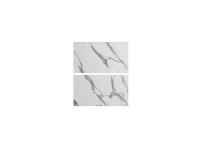 Lot de 2 façades tiroir Palma Innovo effet marbre blanc L. 60 cm x H. 34 cm