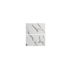 Lot de 2 façades tiroir Palma Innovo effet marbre blanc L. 60 cm x H. 34 cm