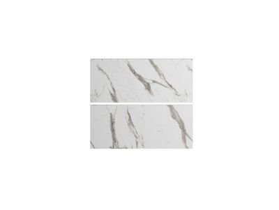 Lot de 2 façades tiroir Palma Innovo effet marbre blanc L. 80 cm x H. 34 cm