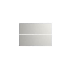 Lot de 2 façades tiroir Palma Innovo gris nuage L. 100 cm x H. 34 cm