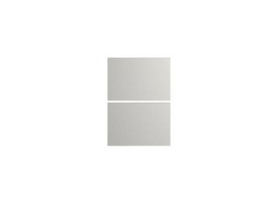 Lot de 2 façades tiroir Palma Innovo gris nuage L. 50 cm x H. 34 cm