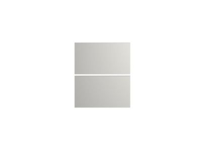 Lot de 2 façades tiroir Palma Innovo gris nuage L. 60 cm x H. 34 cm