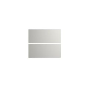 Lot de 2 façades tiroir Palma Innovo gris nuage L. 80 cm x H. 34 cm