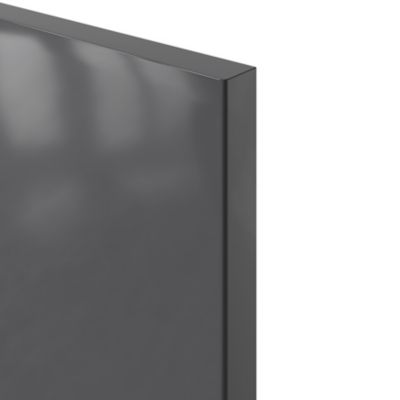Lot de 2 façades tiroir Stevia gris anthracite brillant L. 80 cm x H. 34 cm Caraway Innovo GoodHome