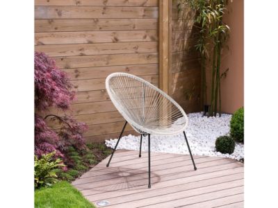 Lot de 2 fauteuils de jardin "Ania"  Blanc