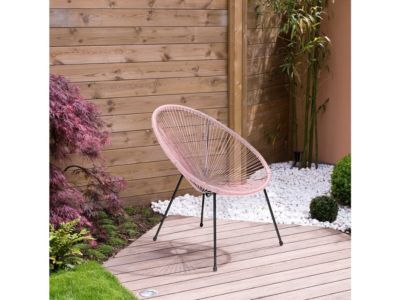 Lot de 2 fauteuils de jardin "Ania"  Rose