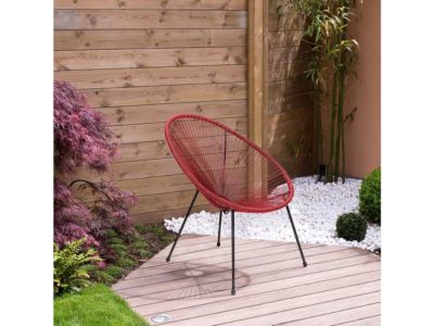 Lot de 2 fauteuils de jardin "Ania"  Rouge vin