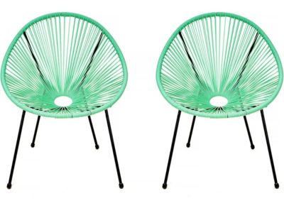 Lot de 2 fauteuils de jardin "Ania"  Vert