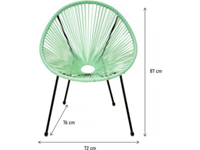 Lot de 2 fauteuils de jardin "Ania"  Vert