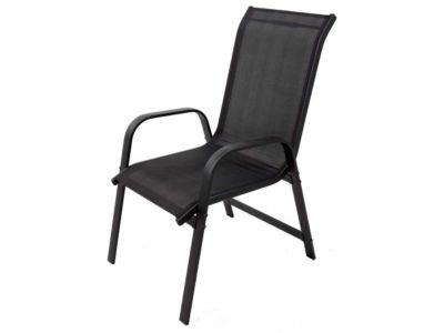 Lot de 2 fauteuils de jardin "Porto" alutextilène  Noir