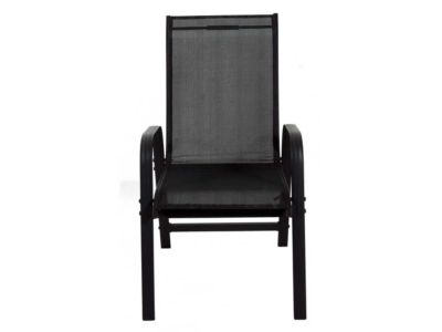 Lot de 2 fauteuils de jardin "Porto" alutextilène  Noir