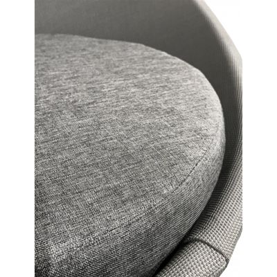 Lot de 2 fauteuils de jardin rond gris en textilène - KIMI