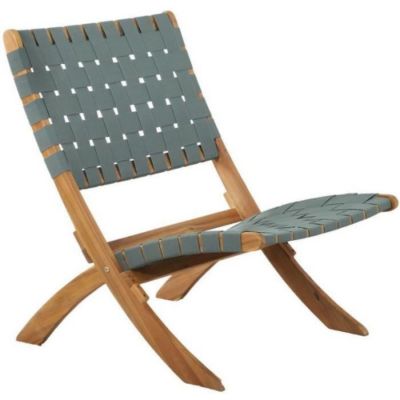 Lot de 2 fauteuils de jardin VERONE en bois d'acacia FSC et corde - coloris vert