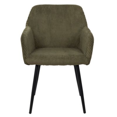 Lot de 2 Fauteuils - HOME DECO FACTORY - Scott - Côtelé - Vert