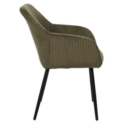 Lot de 2 Fauteuils - HOME DECO FACTORY - Scott - Côtelé - Vert