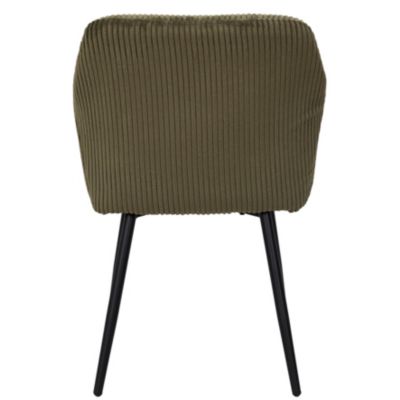 Lot de 2 Fauteuils - HOME DECO FACTORY - Scott - Côtelé - Vert