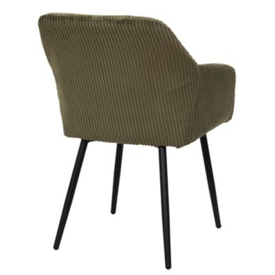 Lot de 2 Fauteuils - HOME DECO FACTORY - Scott - Côtelé - Vert