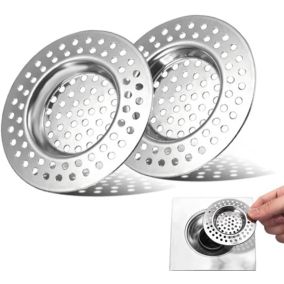 Lot de 2 Filtre évier Cuisine - Filtre Cheveux Douche - Filtre de Vidange pour évier - Accessoire Drain Lavabo