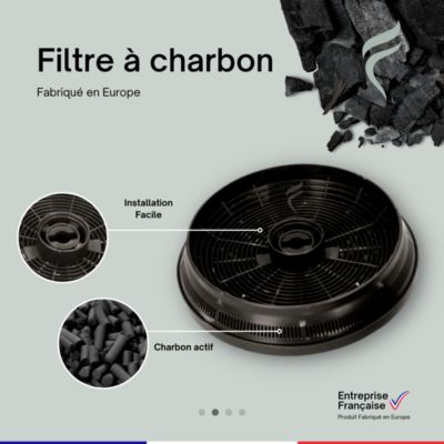 Lot de 2 Filtres à Charbon pour Hotte Indesit - Type 145, AMC145 - 146mm