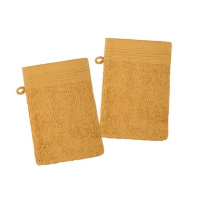 Gants De Toilette Stof - Lot De 2, 15x21 Cm, éponge Douce, Couleur Noir