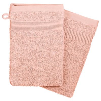 Lot de 2 gants de toilette rose 15x21cm - Atmosphera Créateur d'intérieur