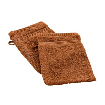 Lot de 2 Gants de toilette Tendresse uni en coton