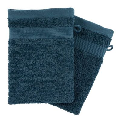 Lot de 2 gants "Praia" 15x21cm bleu égéen - Atmosphera Créateur d'intérieur