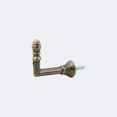 Lot De 2 Embrasses De Rideau En Laiton Massif – Forme Piton à Gonds – Bronze