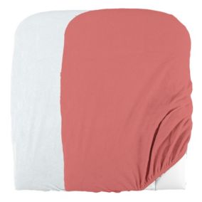 Lot de 2 housses de matelas à langer en éponge bouclette (50x75 cm - Terracotta)