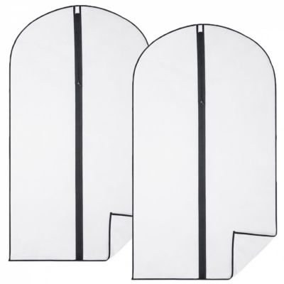 Lot de 2 housses pour vêtements à suspendre avec zip - 60 x 140 cm - Opaque - Vivezen