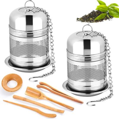 Lot de 2 infuseurs à thé en acier inoxydable avec chaîne