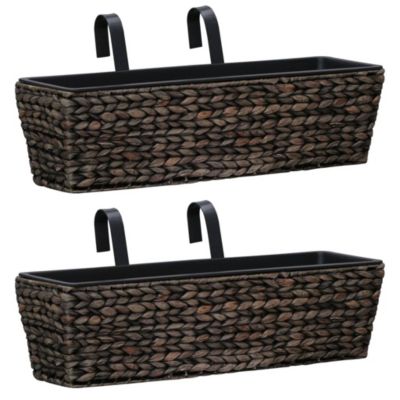 Lot de 2 jardinières jacinthe d'eau marron Helloshop26